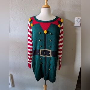 Elf Christmas Sweater‎ Dress